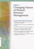 Chapter 1 : Changing Nature of Human Resource Management
