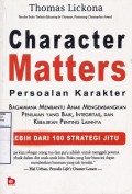 Caracter Matters : Persoalan Karakter